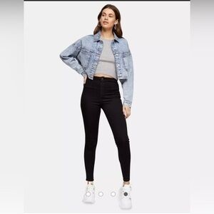 Topshop Women’s US 6 Black Holding Power Joni Skinny Jeans 28x32 Shaper